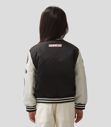 Reiss Juniors Zoom Bomber Jacket - Black/Off White