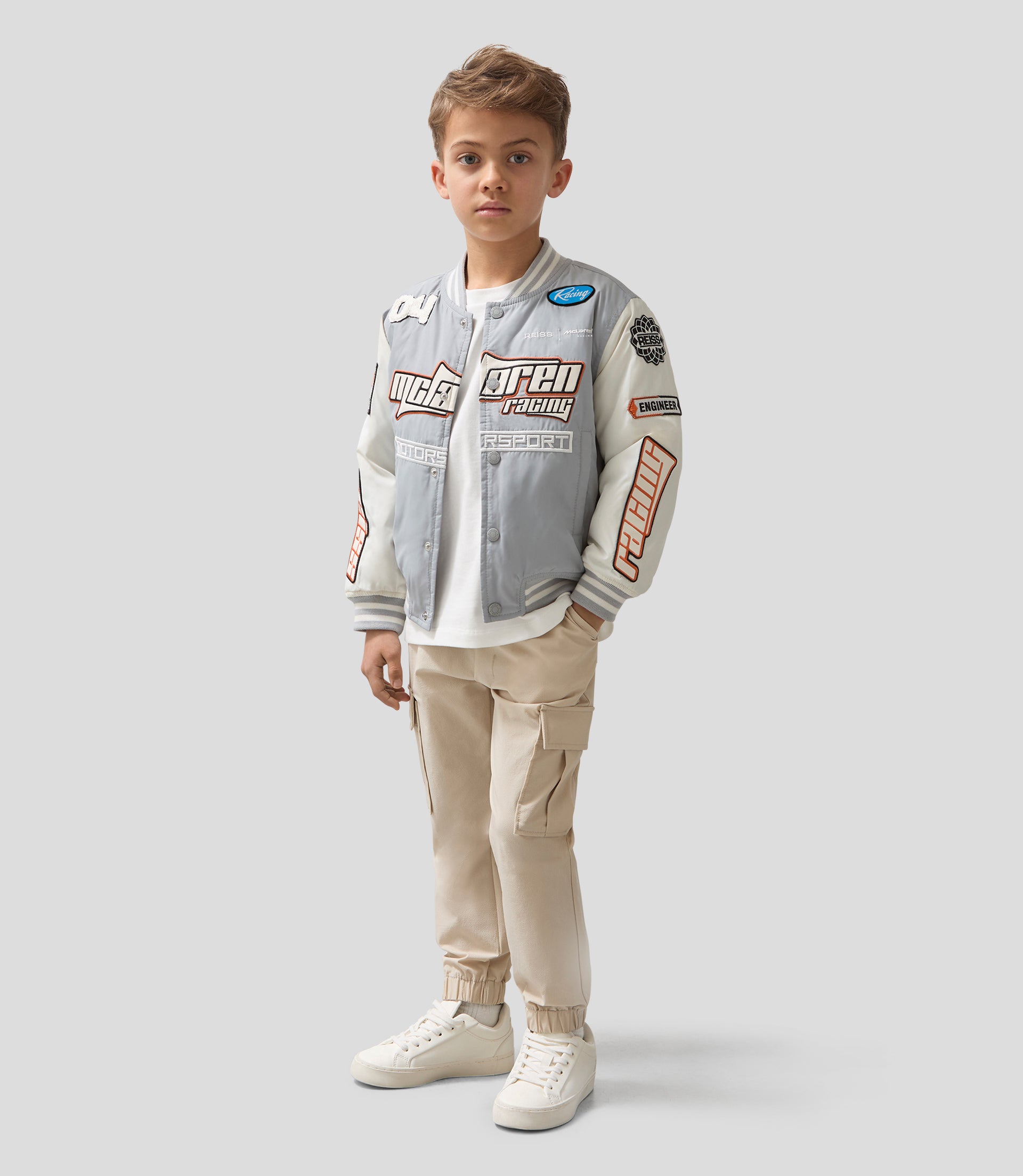 Reiss Juniors Zoom Bomber Jacket - Blue Tones