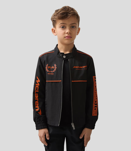 Reiss Juniors Wanden Sports Logo Jacket - Black