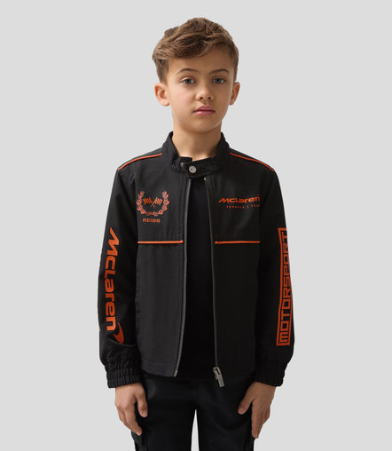 Reiss Juniors Wanden Sports Logo Jacket - Black