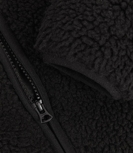 Reiss Juniors Embroidered Sherpa Fleece Jacket - Black