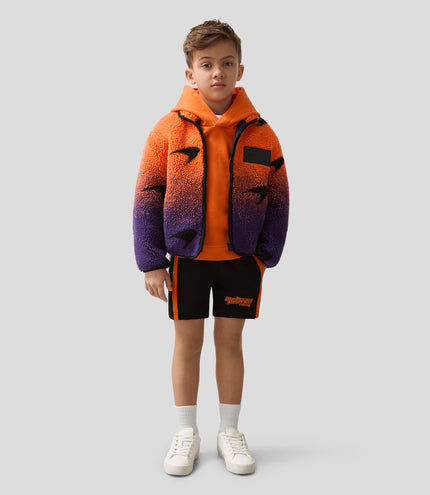 Reiss Juniors Ombre Sherpa Fleece Jacket - Papaya/Purple