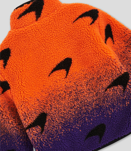 Reiss Juniors Ombre Sherpa Fleece Jacket - Papaya/Purple