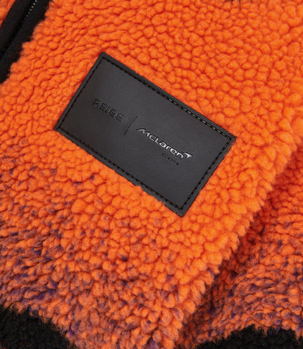 Reiss Juniors Ombre Sherpa Fleece Jacket - Papaya/Purple