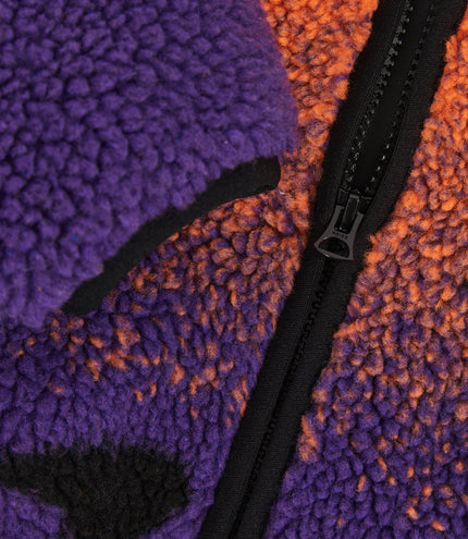 Reiss Juniors Ombre Sherpa Fleece Jacket - Papaya/Purple