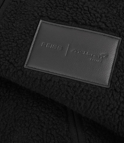 Reiss Unisex Embroidered Fleece Jacket - Black