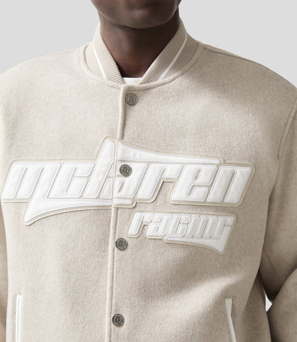 Reiss Mens Brushed Bomber Jacket - Oatmeal Melange