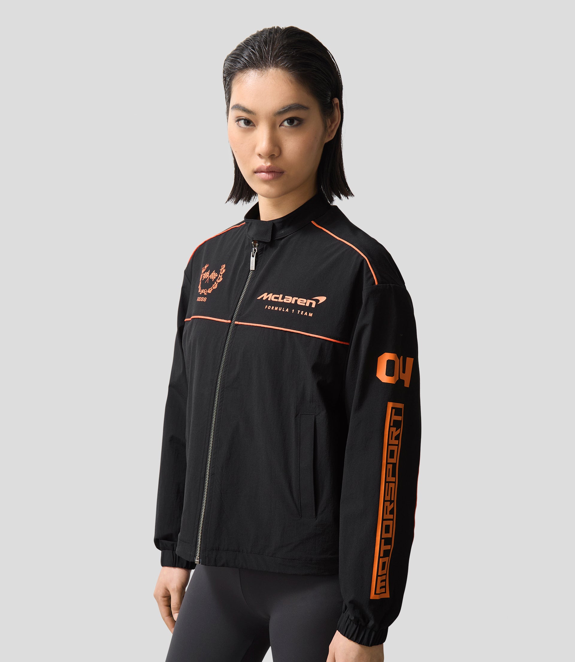 Reiss Technical Logo Jacket - Black