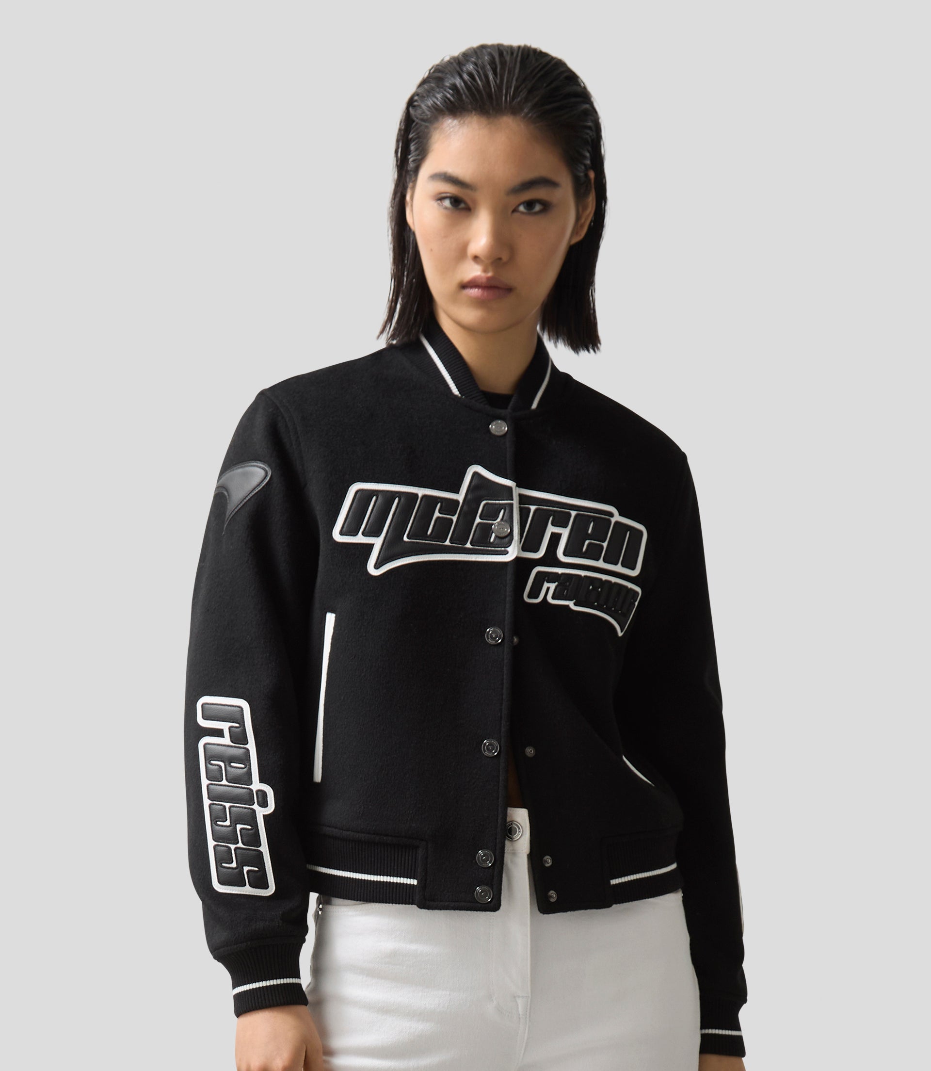 Reiss Womens Bomber Jacket - Black