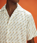 Reiss Monte Carlo Men's Short Sleeve Cuban Collar Monte Carlo Printed Shirt