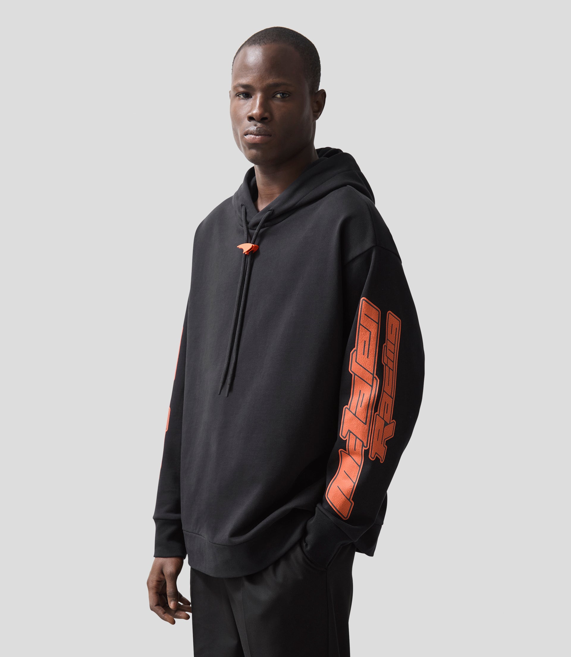 Reiss Unisex Oversize Toggle Hoodie - Black
