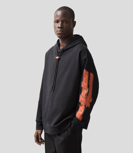Reiss Unisex Oversize Toggle Hoodie - Black