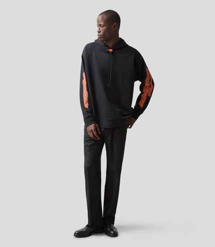 Reiss Unisex Oversize Toggle Hoodie - Black