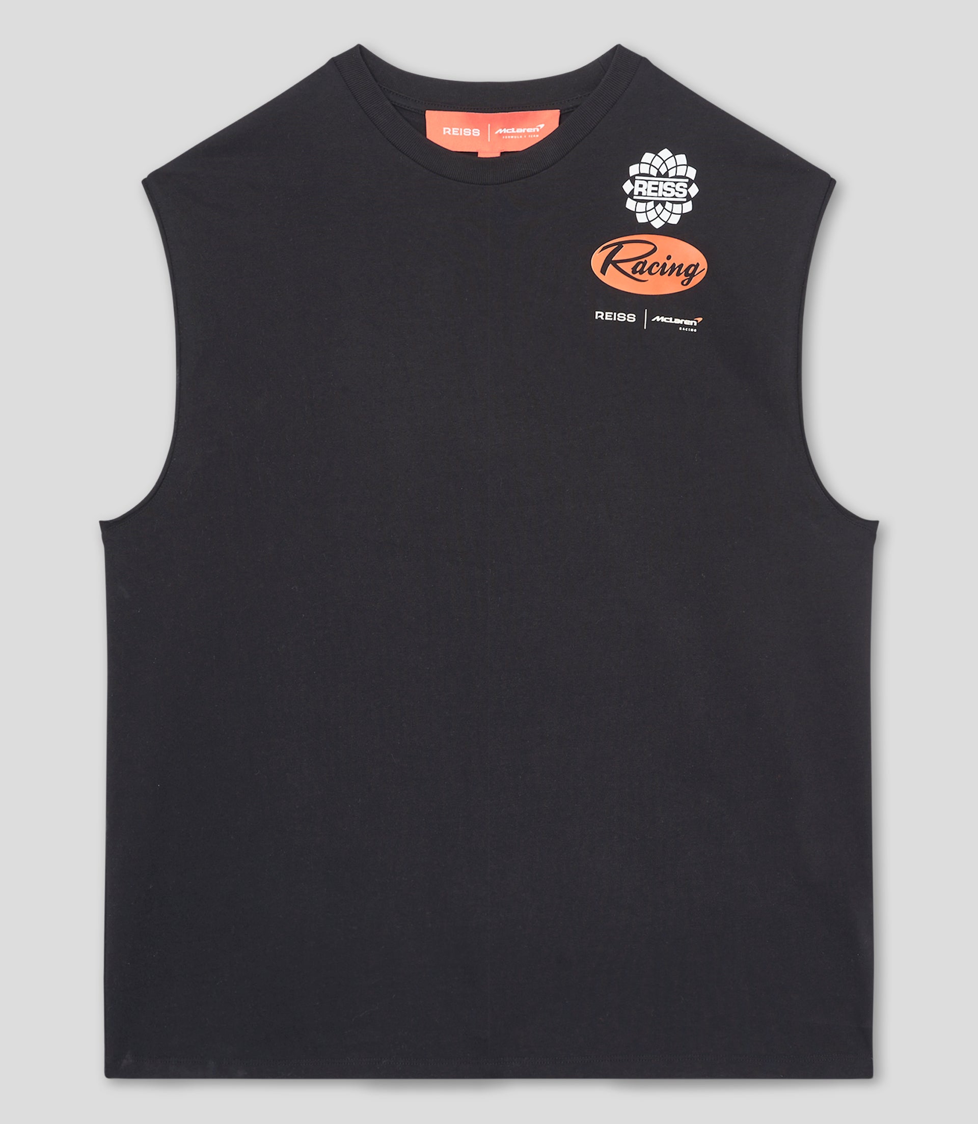 Reiss Mens Racer Printed Vest - Black