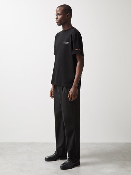 Reiss Unisex Nakata Oversize Logo T-Shirt - Black