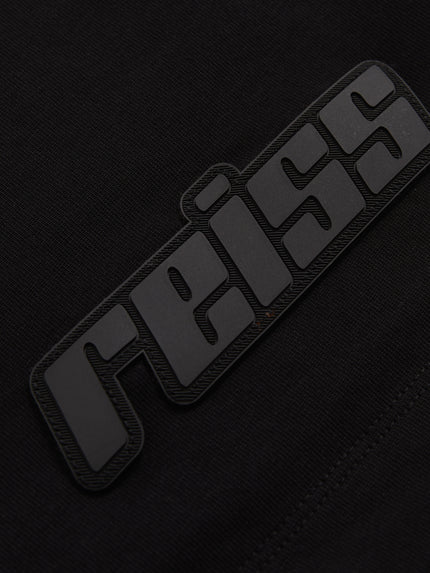 Reiss Unisex Nakata Oversize Logo T-Shirt - Black
