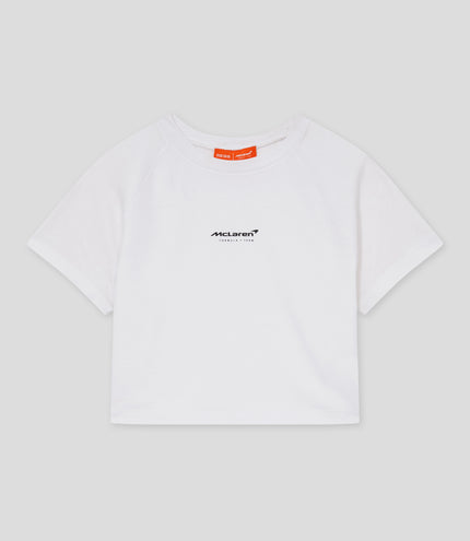 Reiss Cropped Logo T-Shirt - White