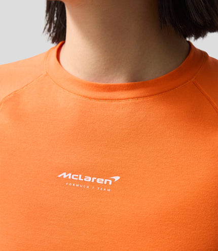 Reiss Cropped Logo T-Shirt - Papaya