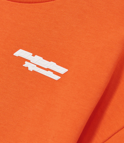 Reiss Unisex Nakata Oversize Logo T-Shirt - Papaya