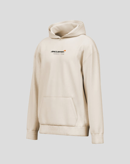 McLaren Mens Drive Fast Washed Pullover Hoodie - Off White