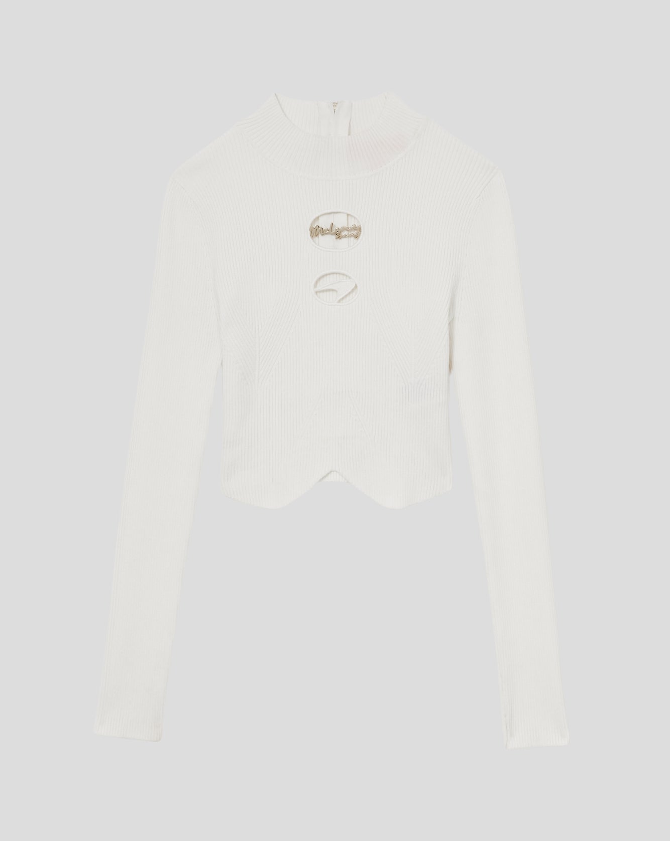 Reiss Womens Sandy Long Sleeve Knitted Speedmark Turtle Neck - White