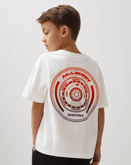 Reiss Juniors Tyre Oversized T-Shirt Unisex Fit - White