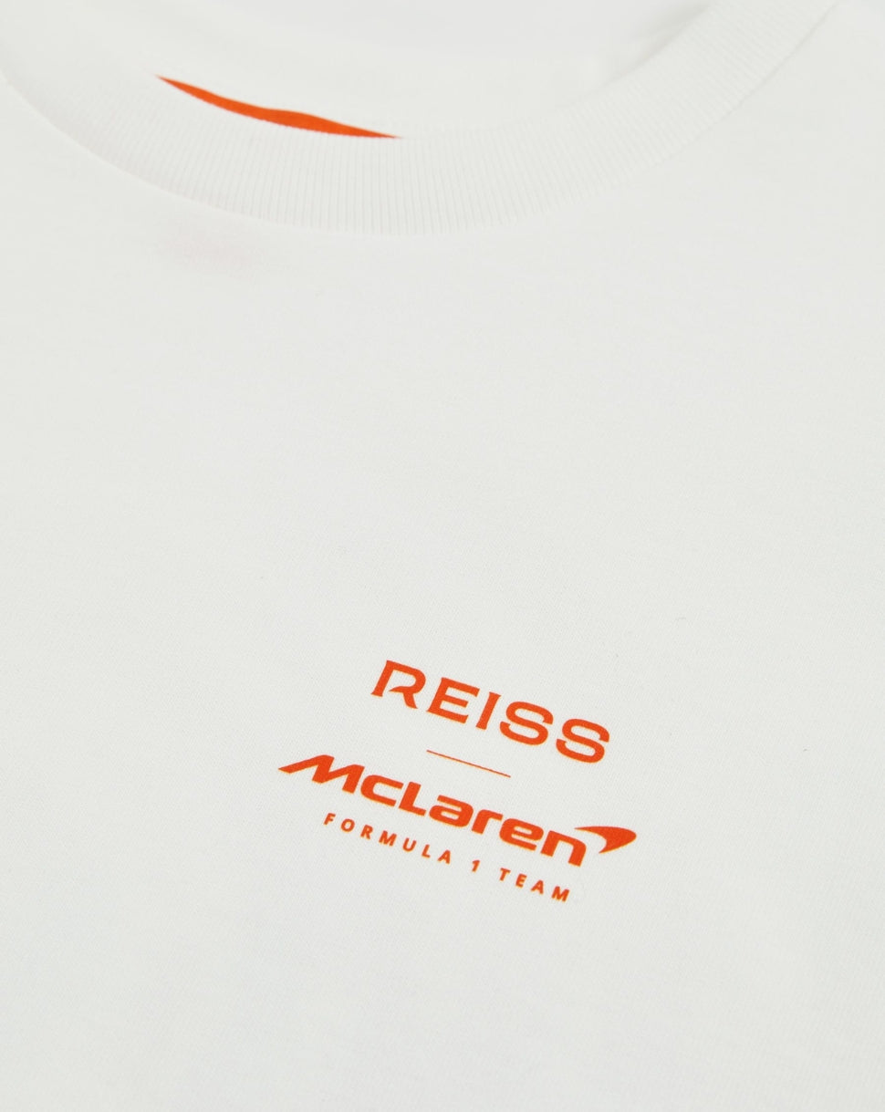 Reiss Juniors Tyre Oversized T-Shirt Unisex Fit - White