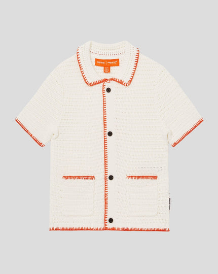 Reiss Junior Azealia Short Sleeve Crochet Shirt