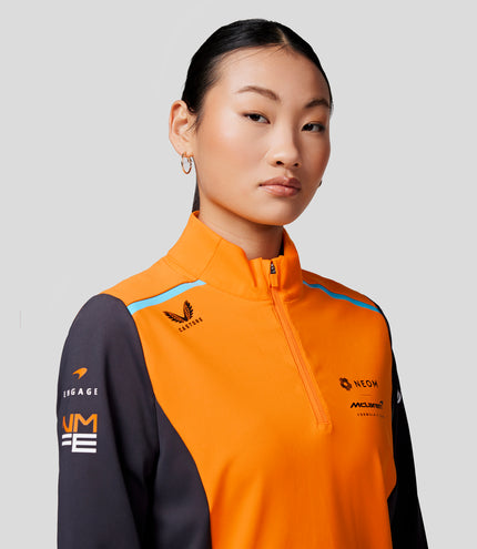 Womens Official Teamwear Quarter Zip Top Neom McLaren Formula E