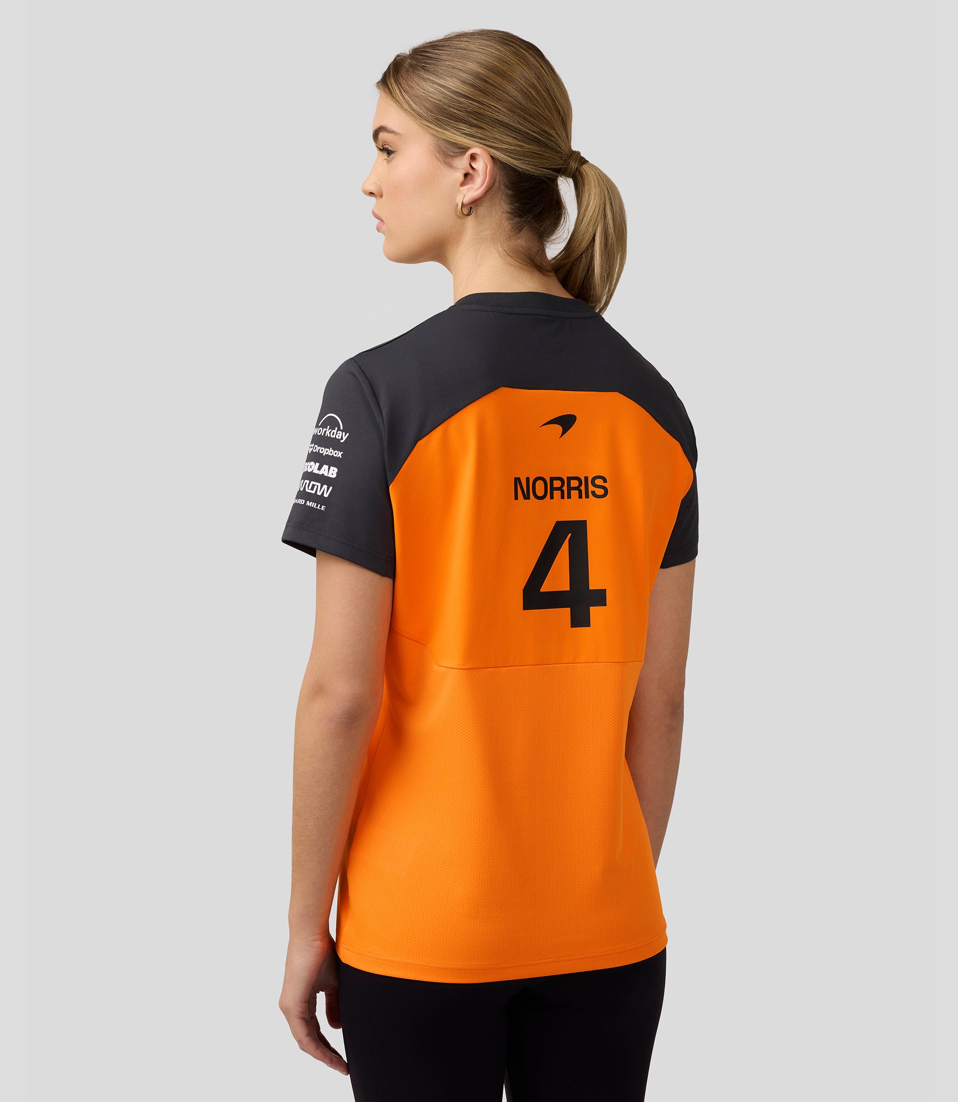 Womens McLaren F1 Team Lando Norris Set Up T-Shirt - Papaya