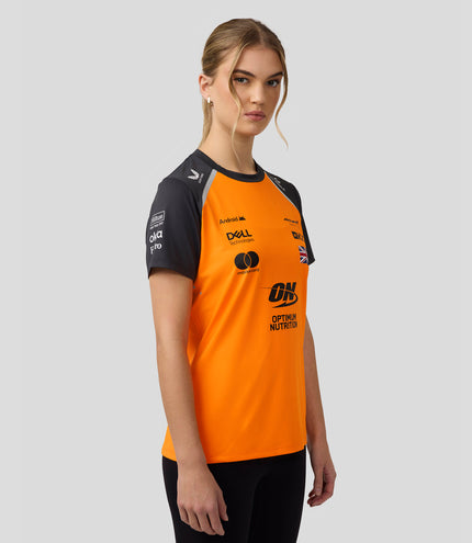 Womens McLaren F1 Team Lando Norris Set Up T-Shirt - Papaya