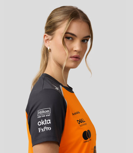 Womens McLaren F1 Team Lando Norris Set Up T-Shirt - Papaya