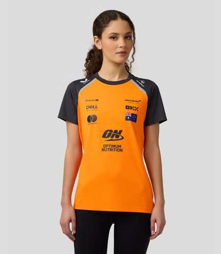 Womens McLaren F1 Team Oscar Piastri Set Up T-Shirt - Papaya