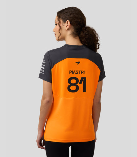 Womens McLaren F1 Team Oscar Piastri Set Up T-Shirt - Papaya