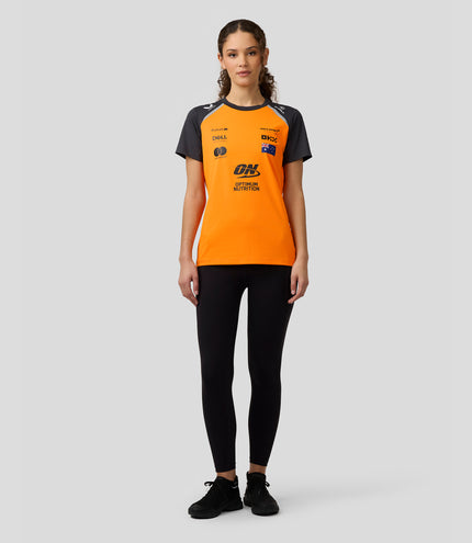 Womens McLaren F1 Team Oscar Piastri Set Up T-Shirt - Papaya