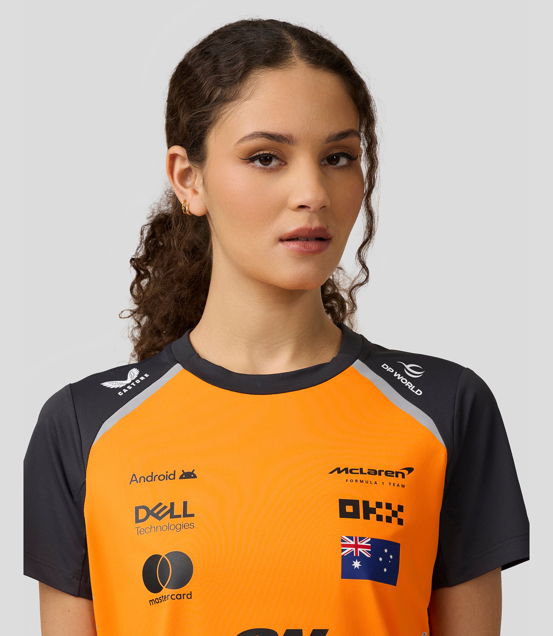 Womens McLaren F1 Team Oscar Piastri Set Up T-Shirt - Papaya