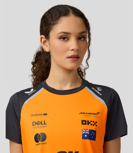 Womens McLaren F1 Team Oscar Piastri Set Up T-Shirt - Papaya
