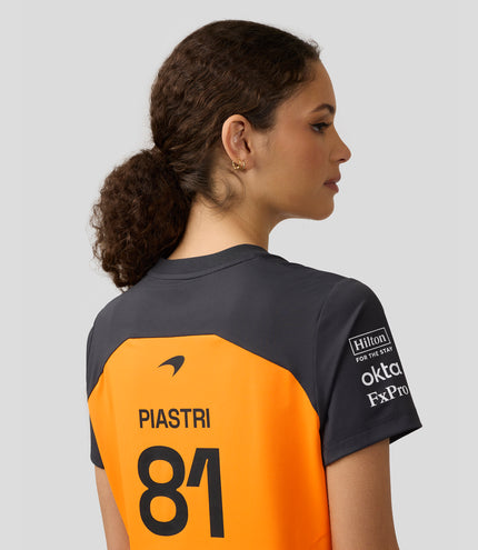 Womens McLaren F1 Team Oscar Piastri Set Up T-Shirt - Papaya