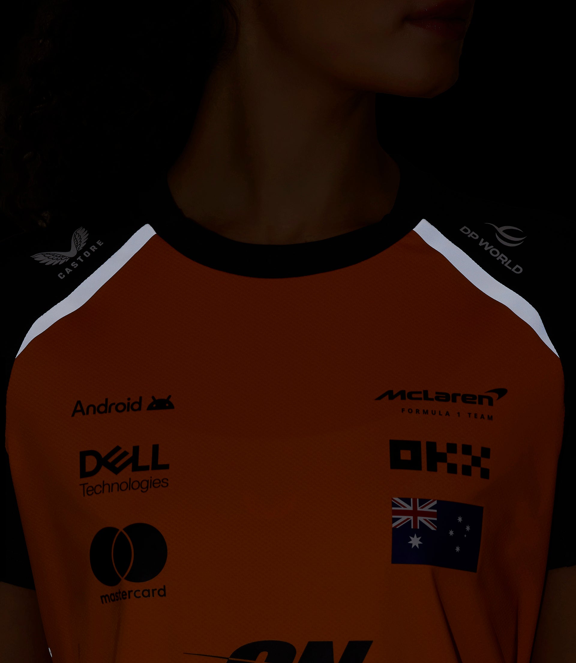 Womens McLaren F1 Team Oscar Piastri Set Up T-Shirt - Papaya