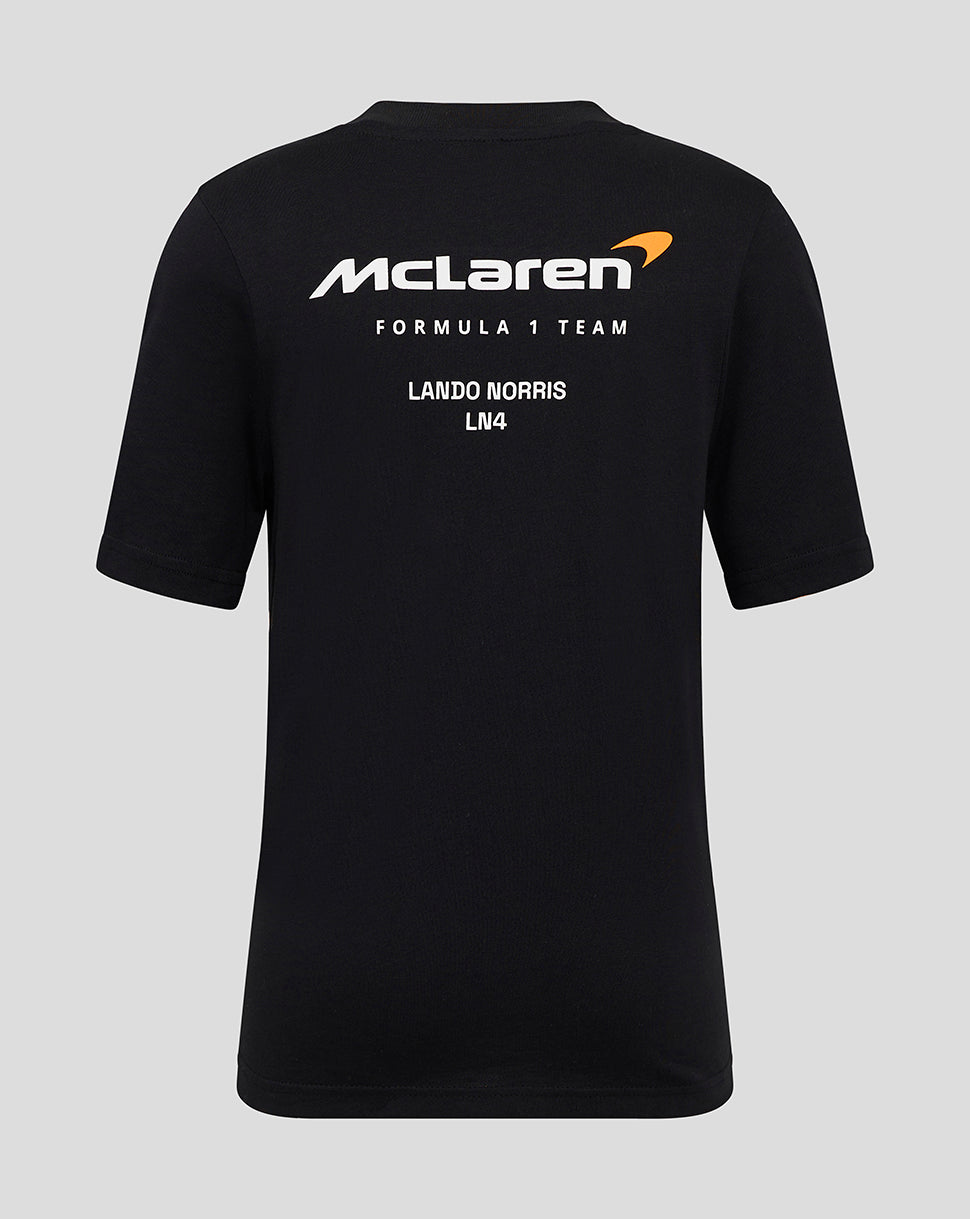 Junior Core Driver Lando Norris T-Shirt - Caviar Black