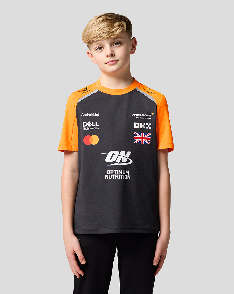 Junior McLaren F1 Team Lando Norris Set Up T-Shirt - Phantom