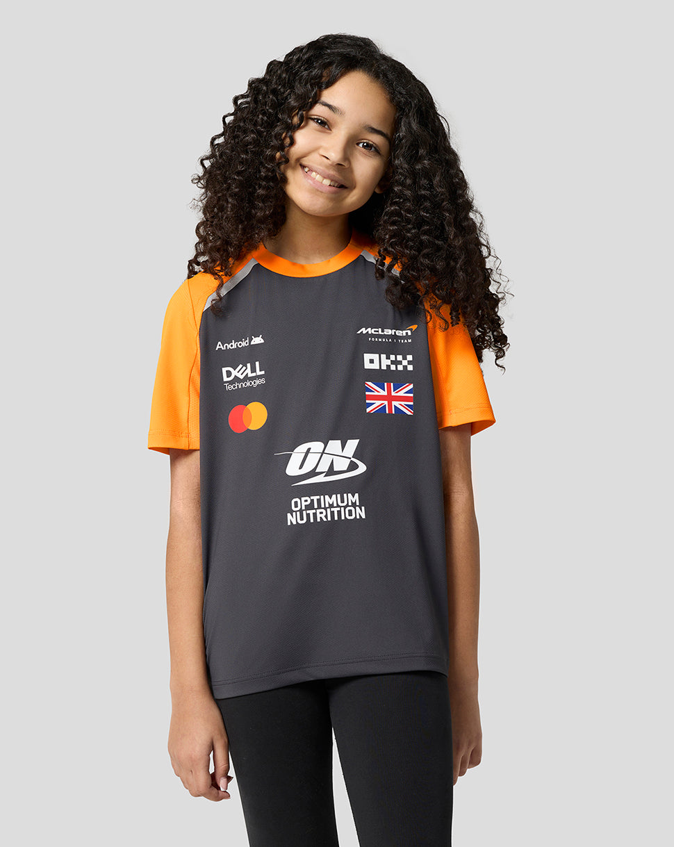 Junior McLaren F1 Team Lando Norris Set Up T-Shirt - Phantom