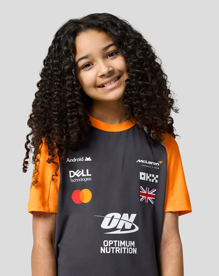 Junior McLaren F1 Team Lando Norris Set Up T-Shirt - Phantom