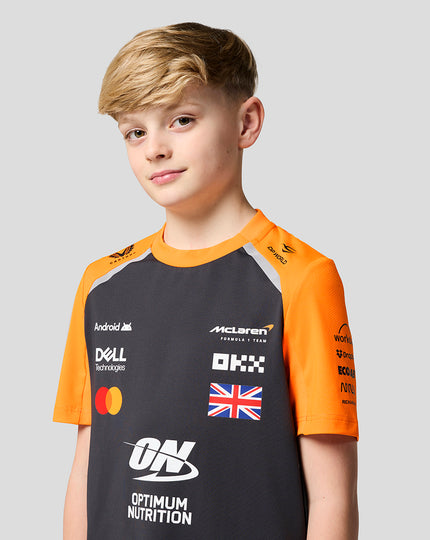 Junior McLaren F1 Team Lando Norris Set Up T-Shirt - Phantom