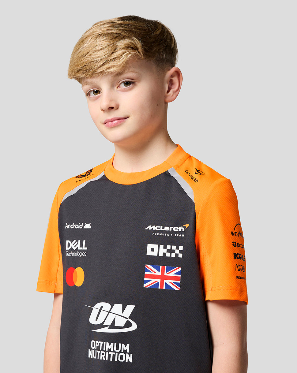 Junior McLaren F1 Team Lando Norris Set Up T-Shirt - Phantom