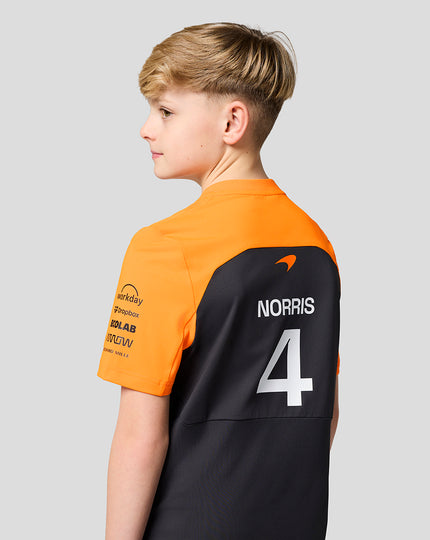 Junior McLaren F1 Team Lando Norris Set Up T-Shirt - Phantom