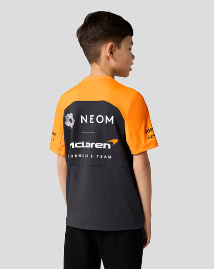 Official Junior McLaren Formula E Team Set Up T-Shirt - Phantom/Papaya