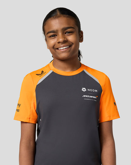 Official Junior McLaren Formula E Team Set Up T-Shirt - Phantom/Papaya