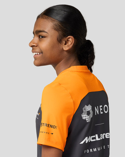 Official Junior McLaren Formula E Team Set Up T-Shirt - Phantom/Papaya