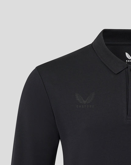 McLaren Unisex Black On Black Long Sleeve Polo Shirt